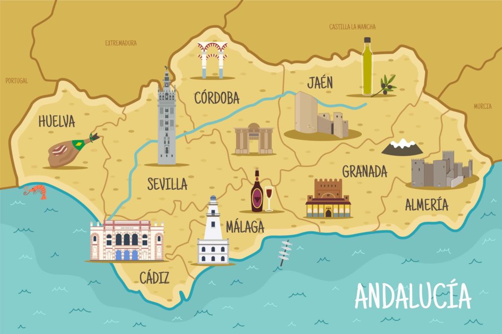 Mappa Andalusia